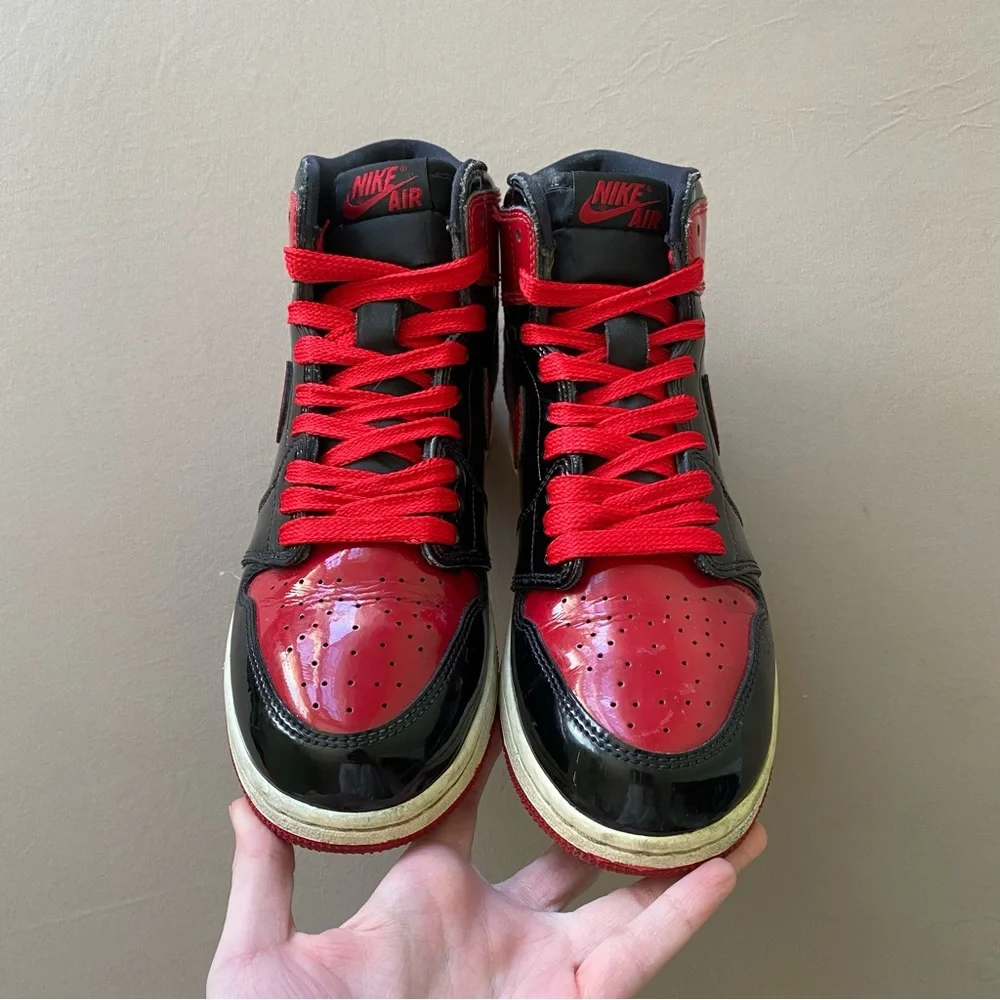 Jordan Men’s High Top Sneakers in Red and Black